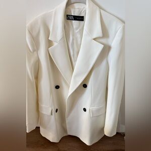 White Zara Blazer never worn